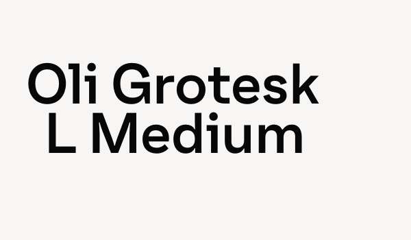 Oli Grotesk L Medium Font