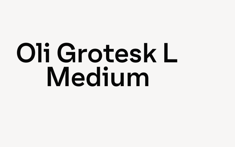 Oli Grotesk L Medium Font