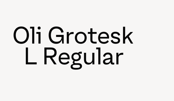 Oli Grotesk L Regular Font