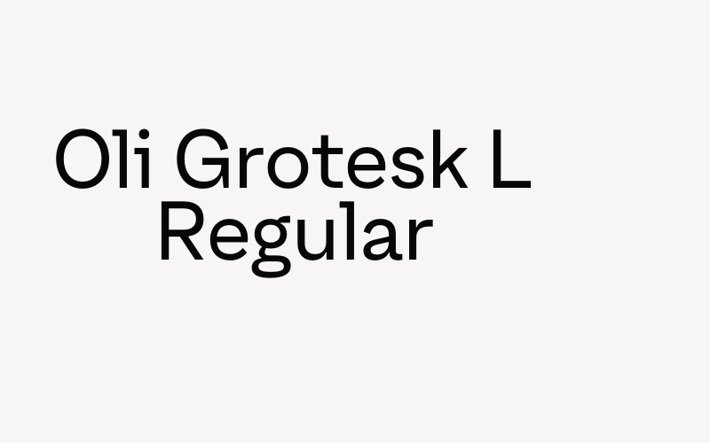 Oli Grotesk L Regular Font