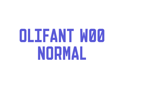 Olifant W00 Normal Font