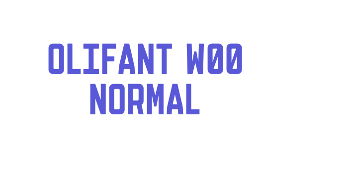 Olifant W00 Normal Font Download