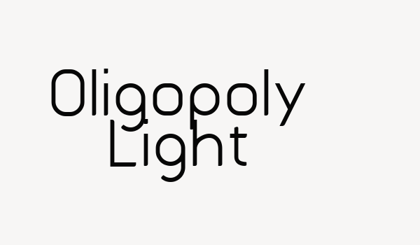 Oligopoly Light Font