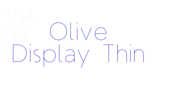 Olive Display Thin font