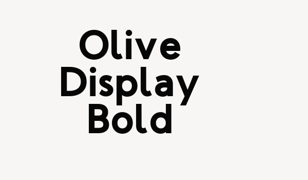 Olive Display Bold Font