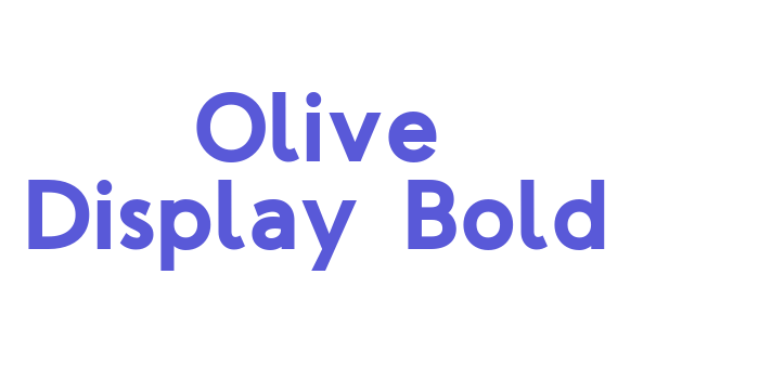 Olive Display Bold Font Download