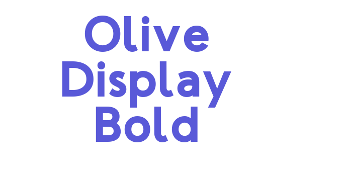 Olive Display Bold Font