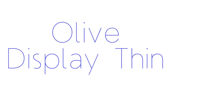 Olive Display Thin Font