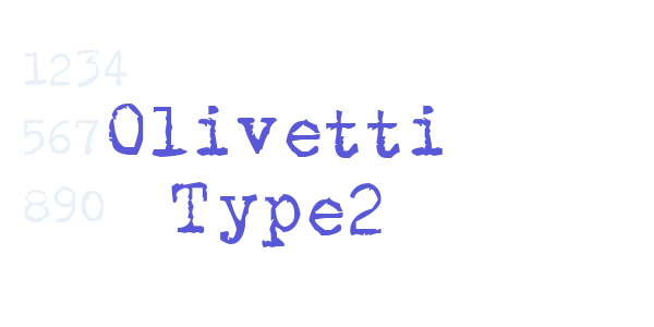 Olivetti Type2 font