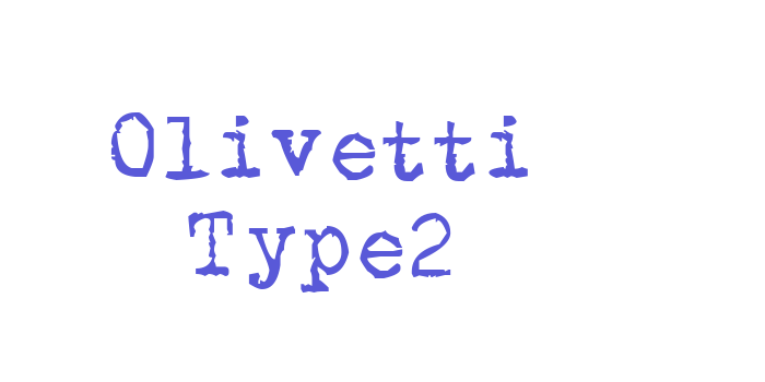 Olivetti Type2 Font