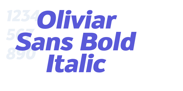 Oliviar Sans Bold Italic font free