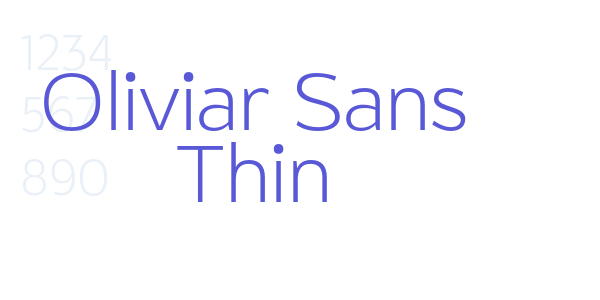 Oliviar Sans Thin font free