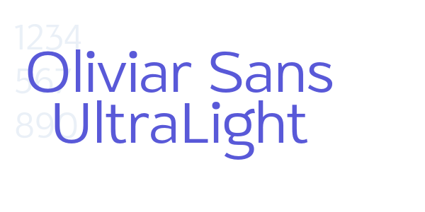 Oliviar Sans UltraLight font free