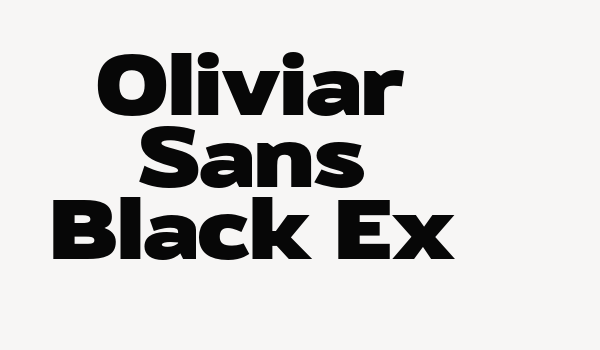 Oliviar Sans Black Ex Font