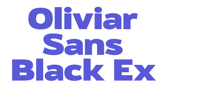 Oliviar Sans Black Ex Font