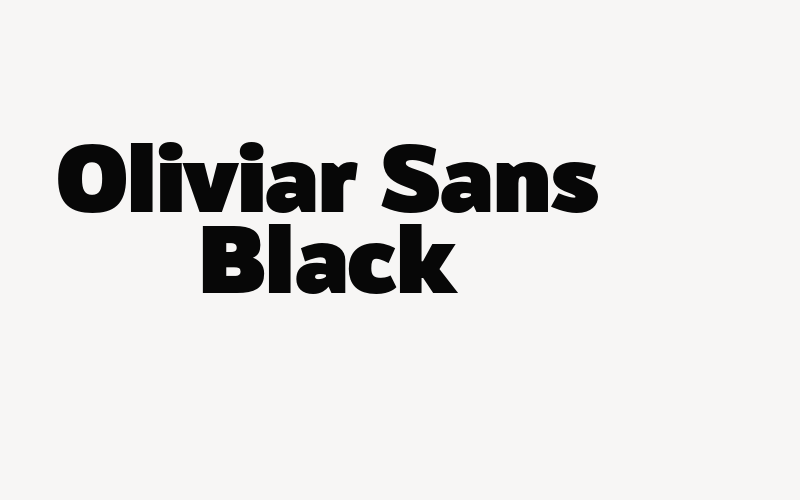 Oliviar Sans Black Font