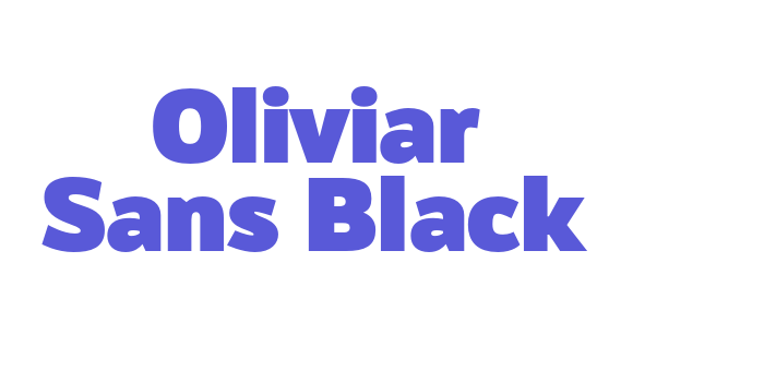 Oliviar Sans Black Font Download