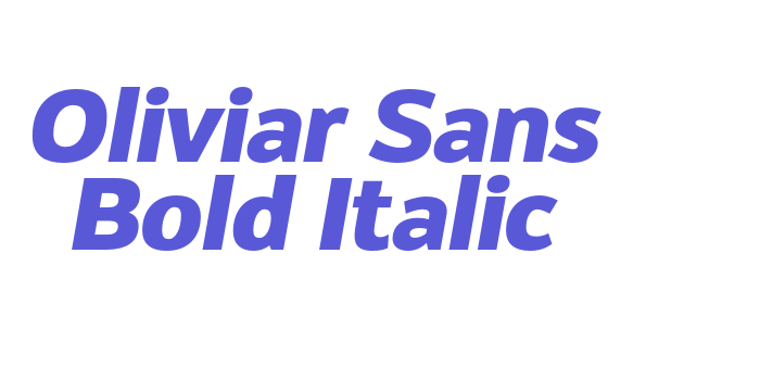 Oliviar Sans Bold Italic Font Download