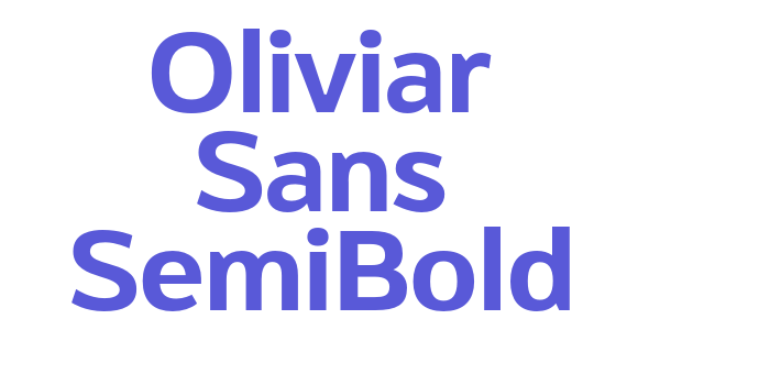 Oliviar Sans SemiBold Font