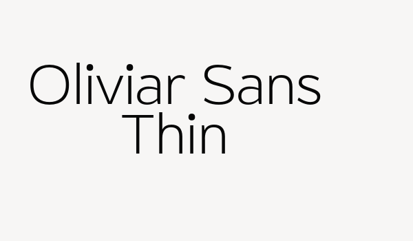 Oliviar Sans Thin Font