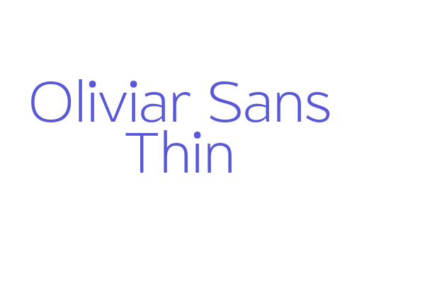 Oliviar Sans Thin Font