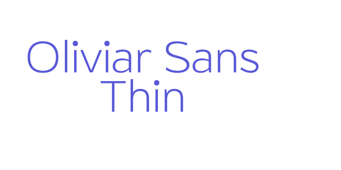 Oliviar Sans Thin Font Download