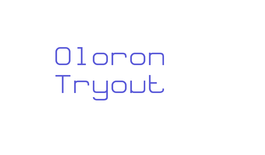 Oloron Tryout Font Download