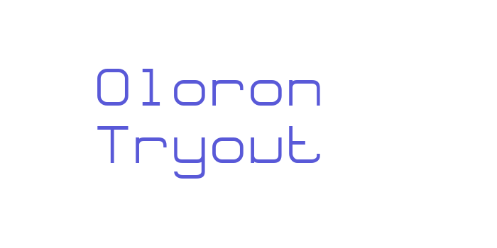 Oloron Tryout Font Download