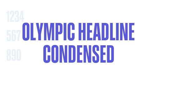 Olympic Headline Condensed font free