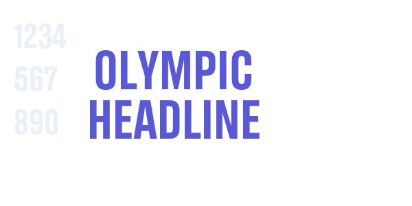 Olympic Headline font free