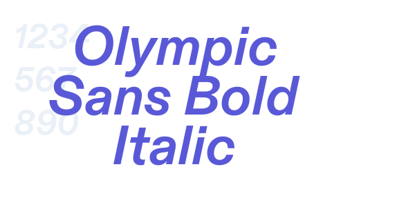 Olympic Sans Bold Italic font free