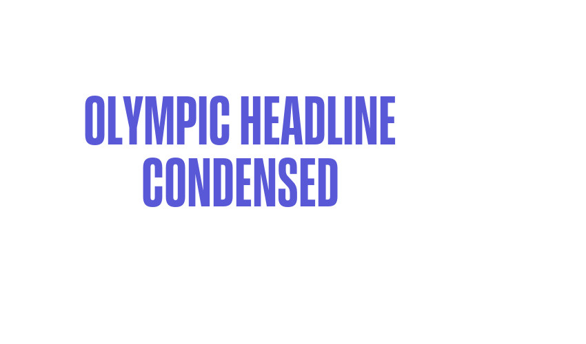 Olympic Headline Condensed Font Download