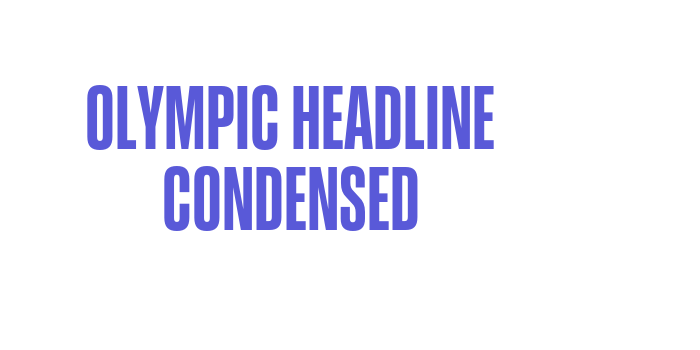 Olympic Headline Condensed Font Download