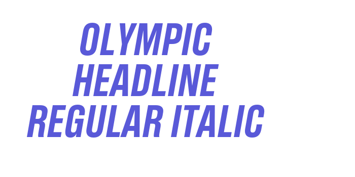 Olympic Headline Regular Italic Font Download