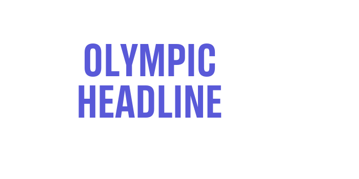 Olympic Headline Font Download