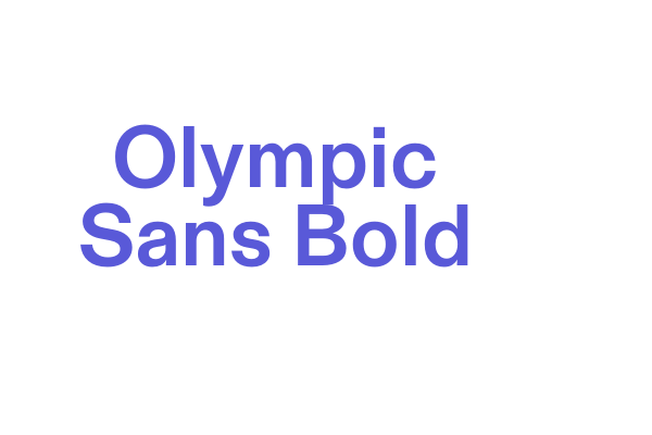 Olympic Sans Bold Font