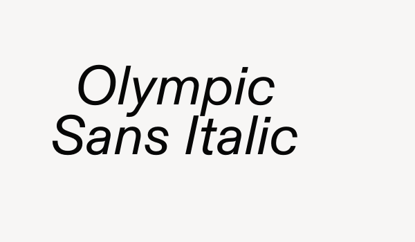 Olympic Sans Italic Font