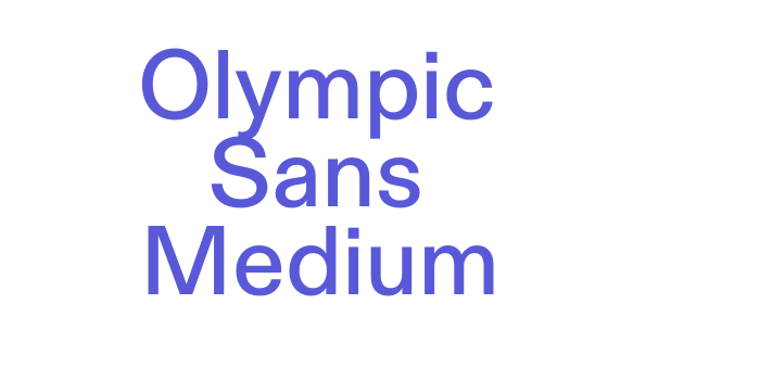 Olympic Sans Medium Font Download