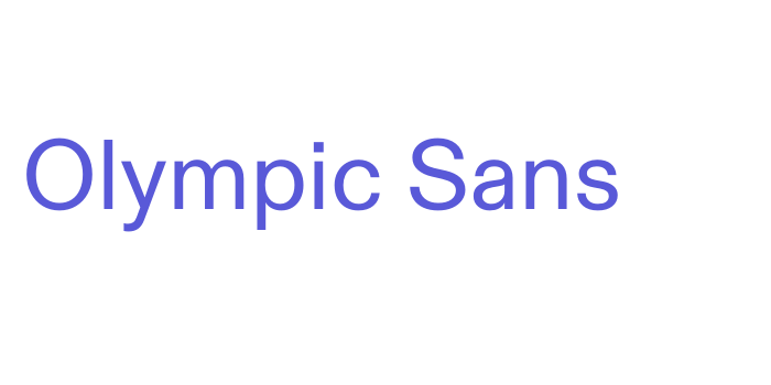 Olympic Sans Font Download