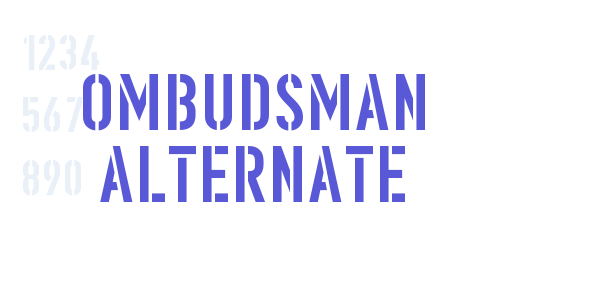 Ombudsman Alternate font