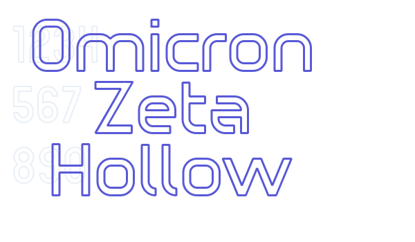 Omicron Zeta Hollow Font