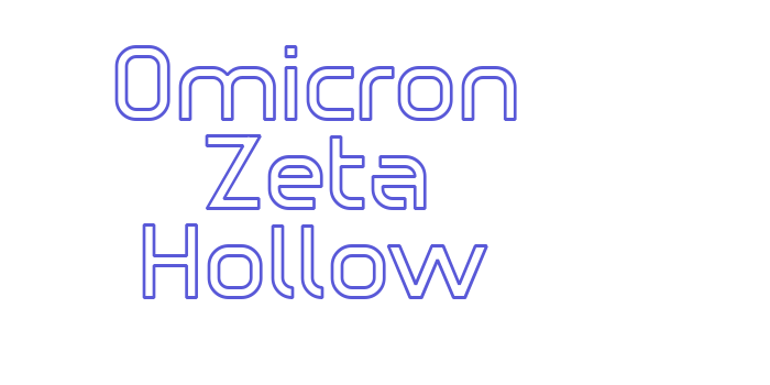 Omicron Zeta Hollow Font Download