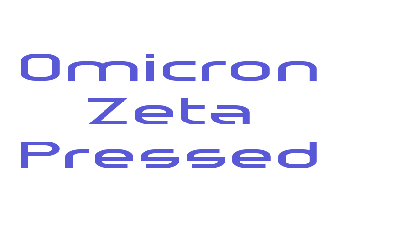 Omicron Zeta Pressed Font