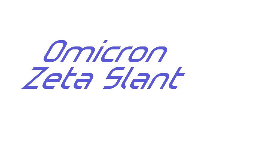 Omicron Zeta Slant Font