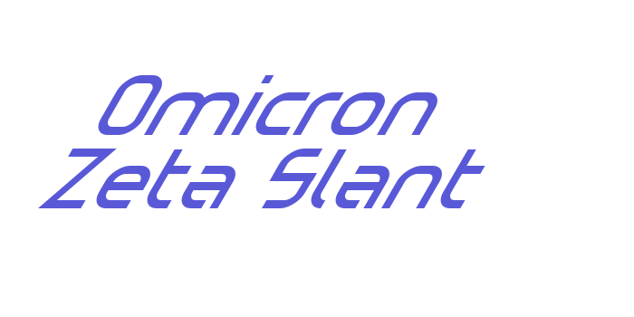 Omicron Zeta Slant Font Download