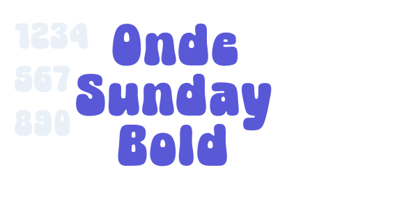 Onde Sunday Bold font free