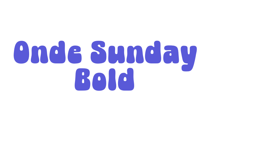 Onde Sunday Bold Font Download