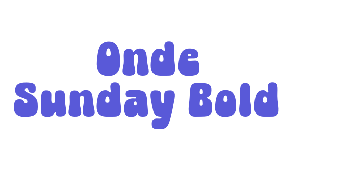 Onde Sunday Bold Font Download