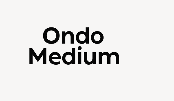 Ondo Medium Font