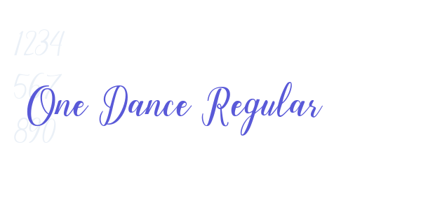 One Dance Regular font free